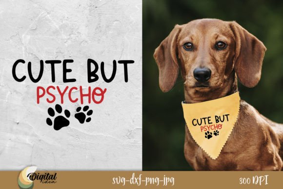 Cute but Pshyco – A Playful Graphic Asset for Crafts and Creative Projects