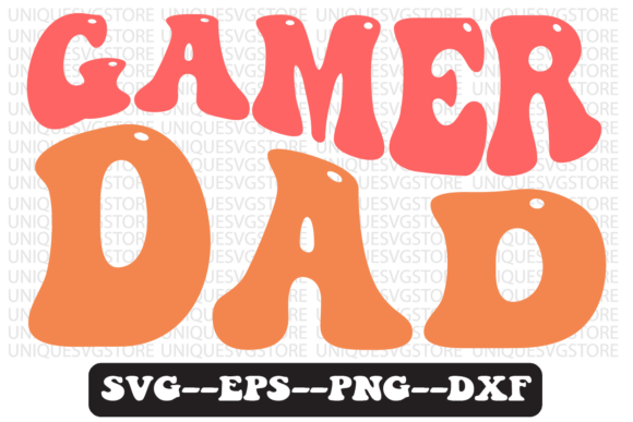 Gamer Dad Quote Retro SVG Design for Crafts and Graphics