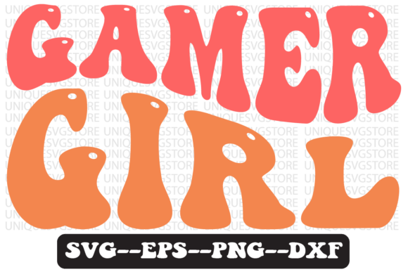 Gamer Girl Quote Retro Svg Design for Graphics and Crafts
