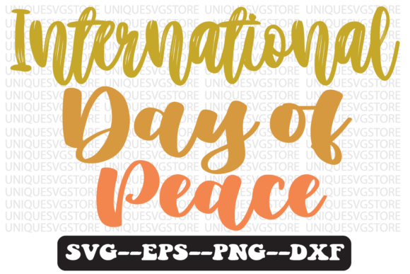 International Day of Peace Svg Design for Crafts and Graphics