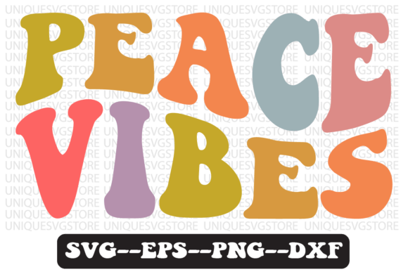 Peace Vibes Quote Retro Svg Design Review