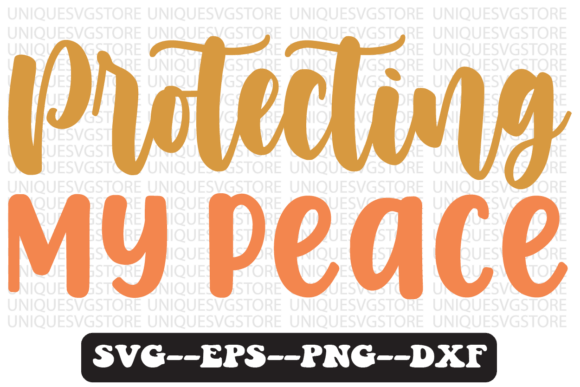 Protecting My Peace Retro Svg Design for Crafts and Graphics
