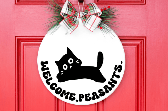 Welcome Pesants Svg, Cat Svg for Crafts and Graphics